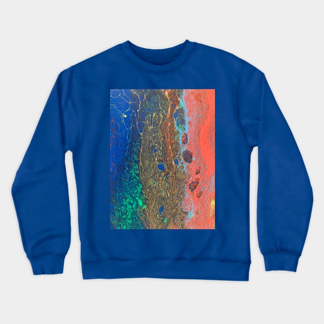 Pouring fluid abstract Crewneck Sweatshirt by baksuart